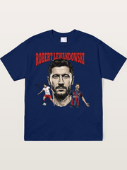 Robert Lewandowski Football Art Soft-Stay T-shirt