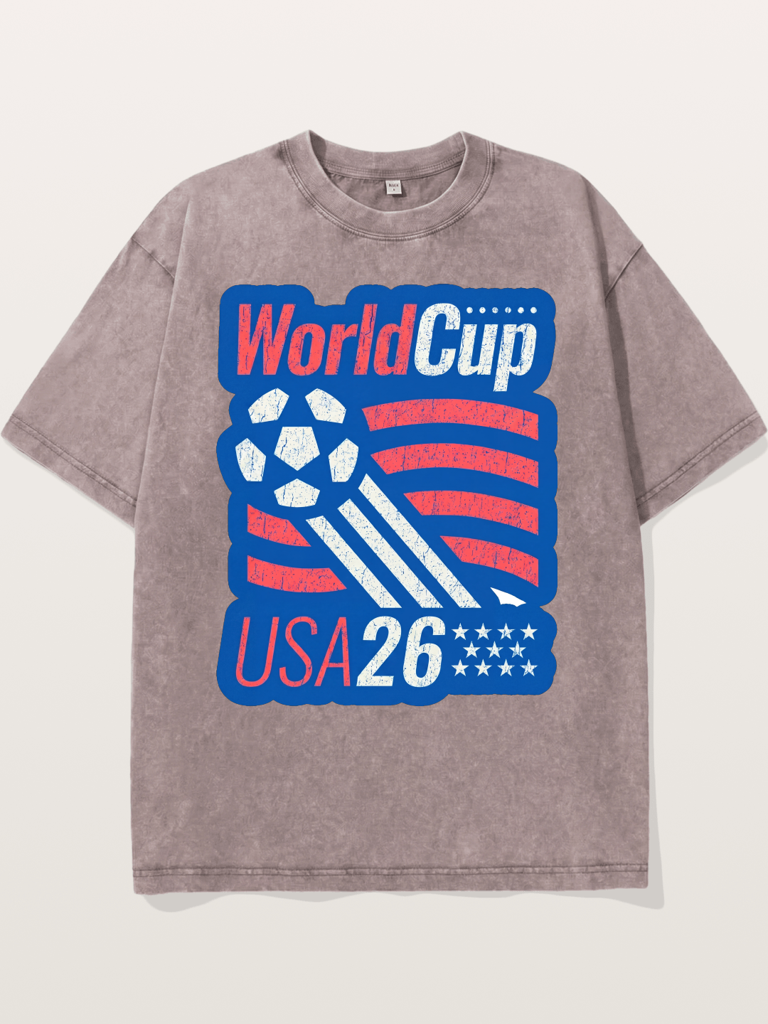 American Flag Soccer Ball WC 2026 Washed T-shirt