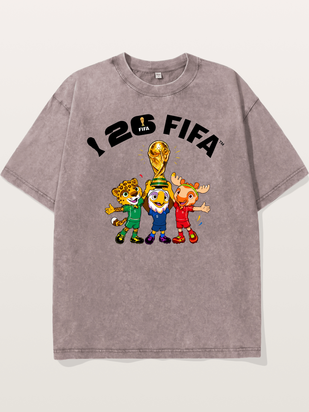 2026 FIFA Mascots Trophy Graphic Washed T-shirt