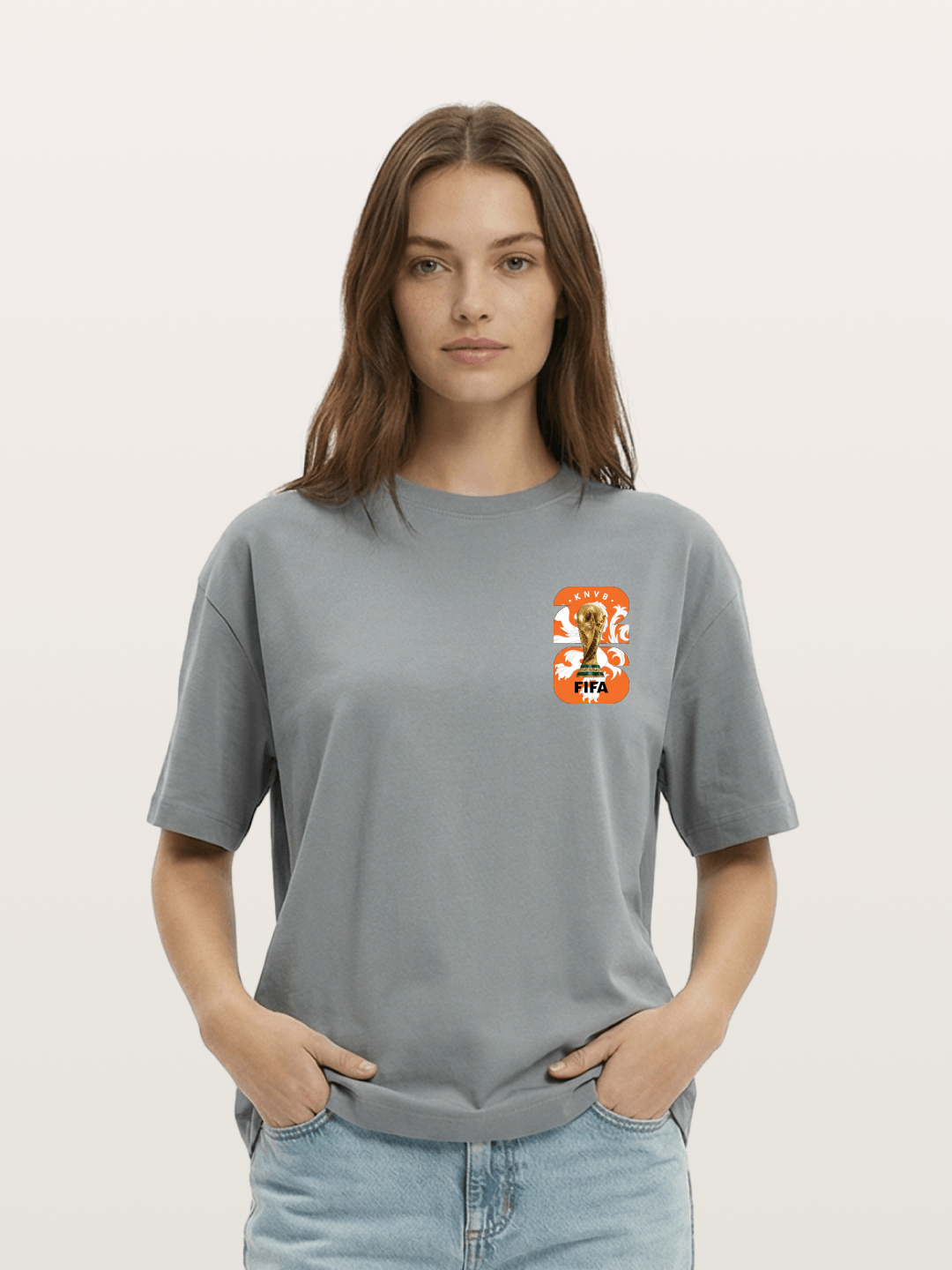 Netherlands World Cup Trophy Crest Cotton T-shirt