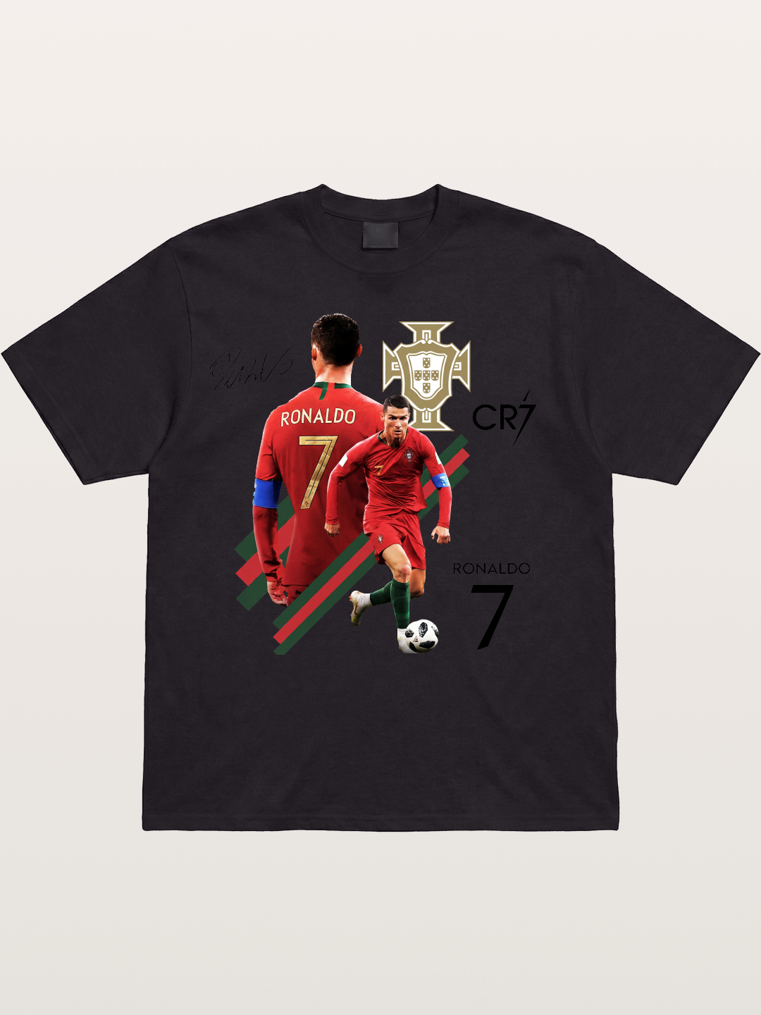 CR7 Portugal Crest Montage Cotton T-shirt