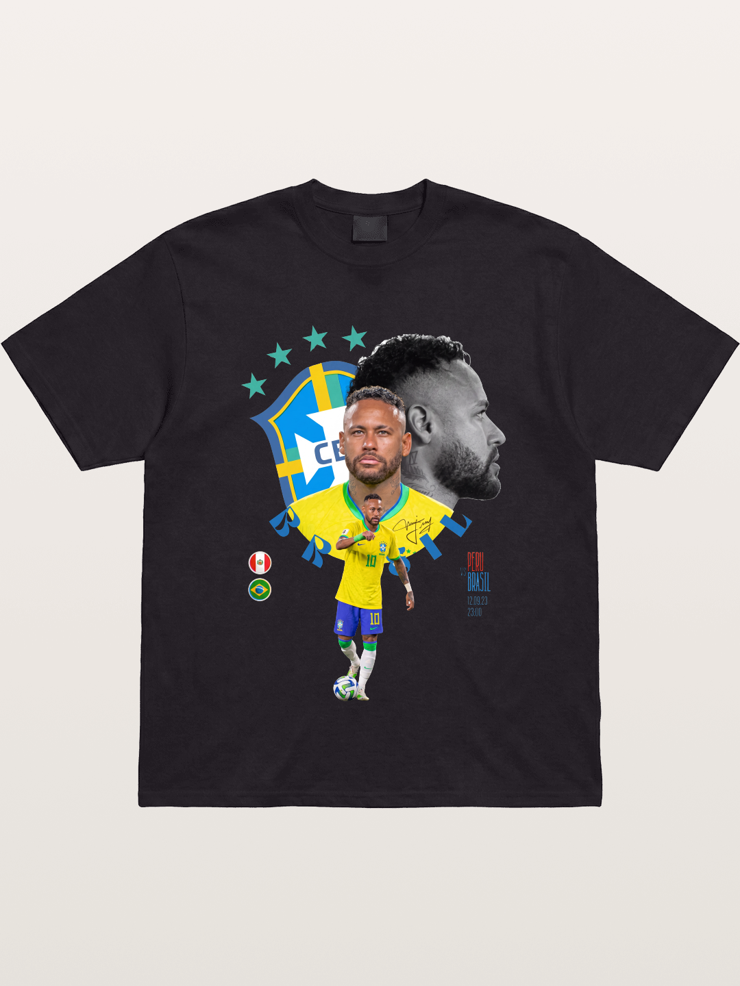 Neymar Multi Portrait Art Gildan T-shirt