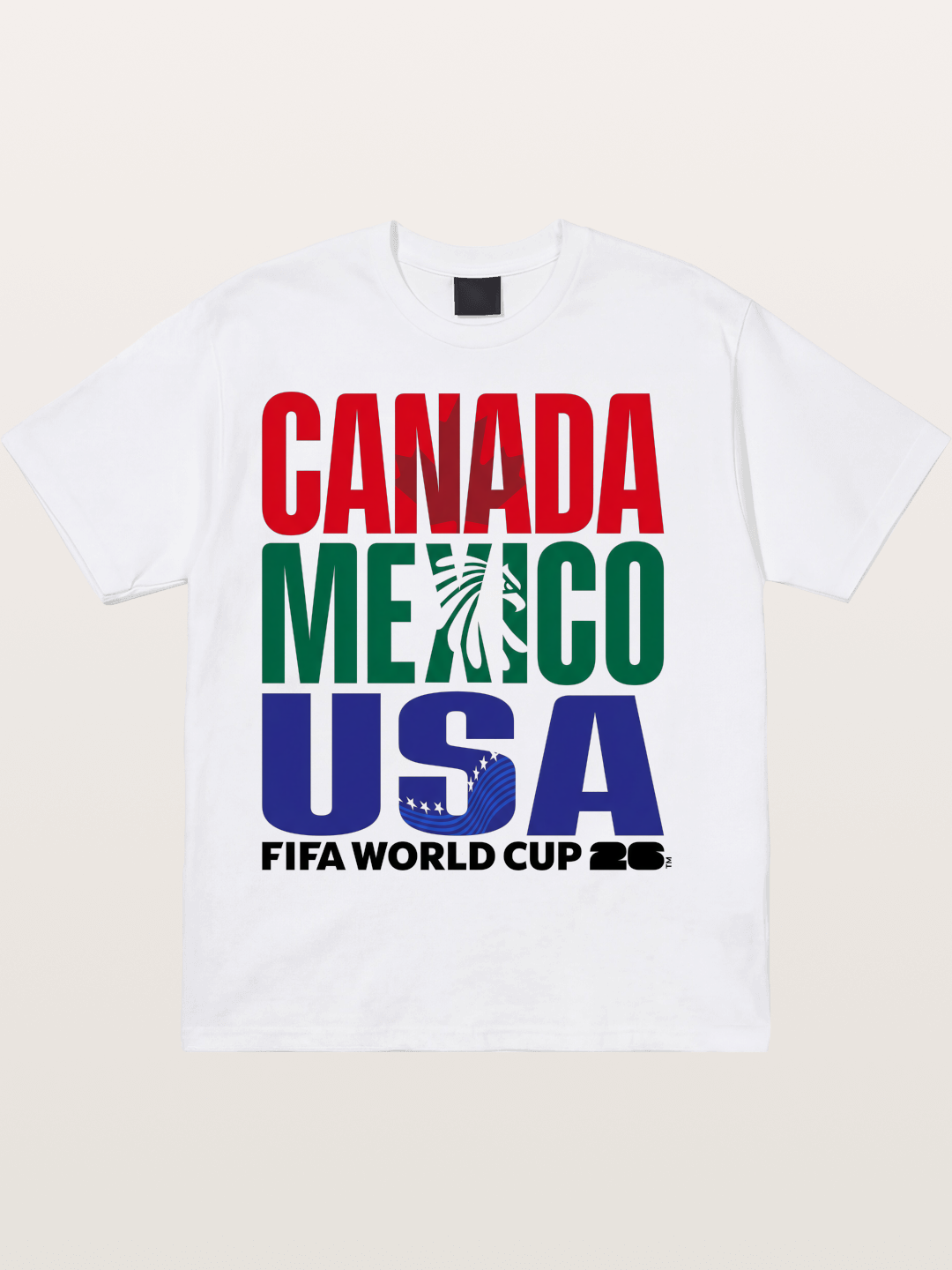 2026 World Cup Host Nations Print Cotton T-shirt