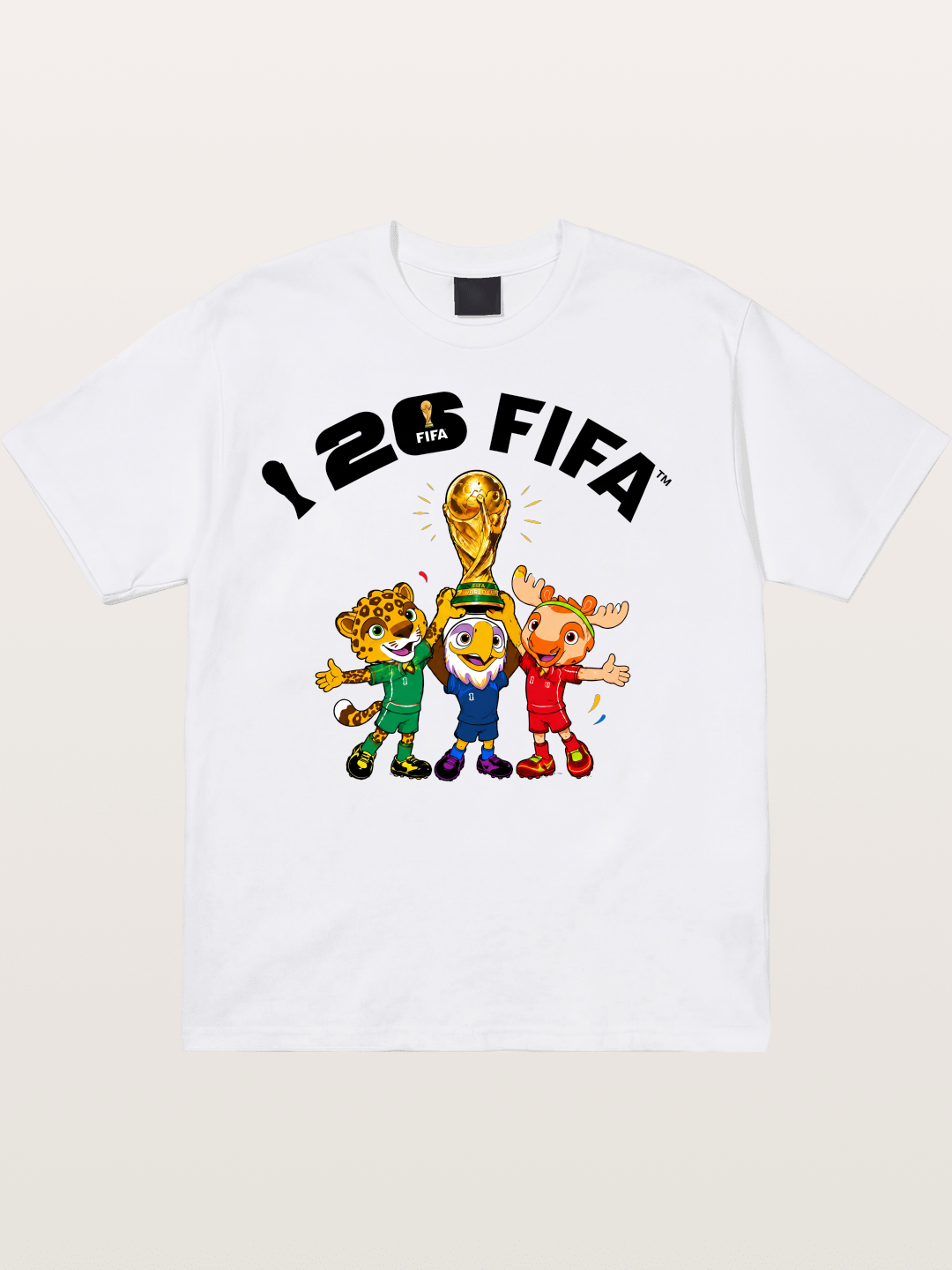 2026 FIFA Mascots Trophy Graphic Cotton T-shirt