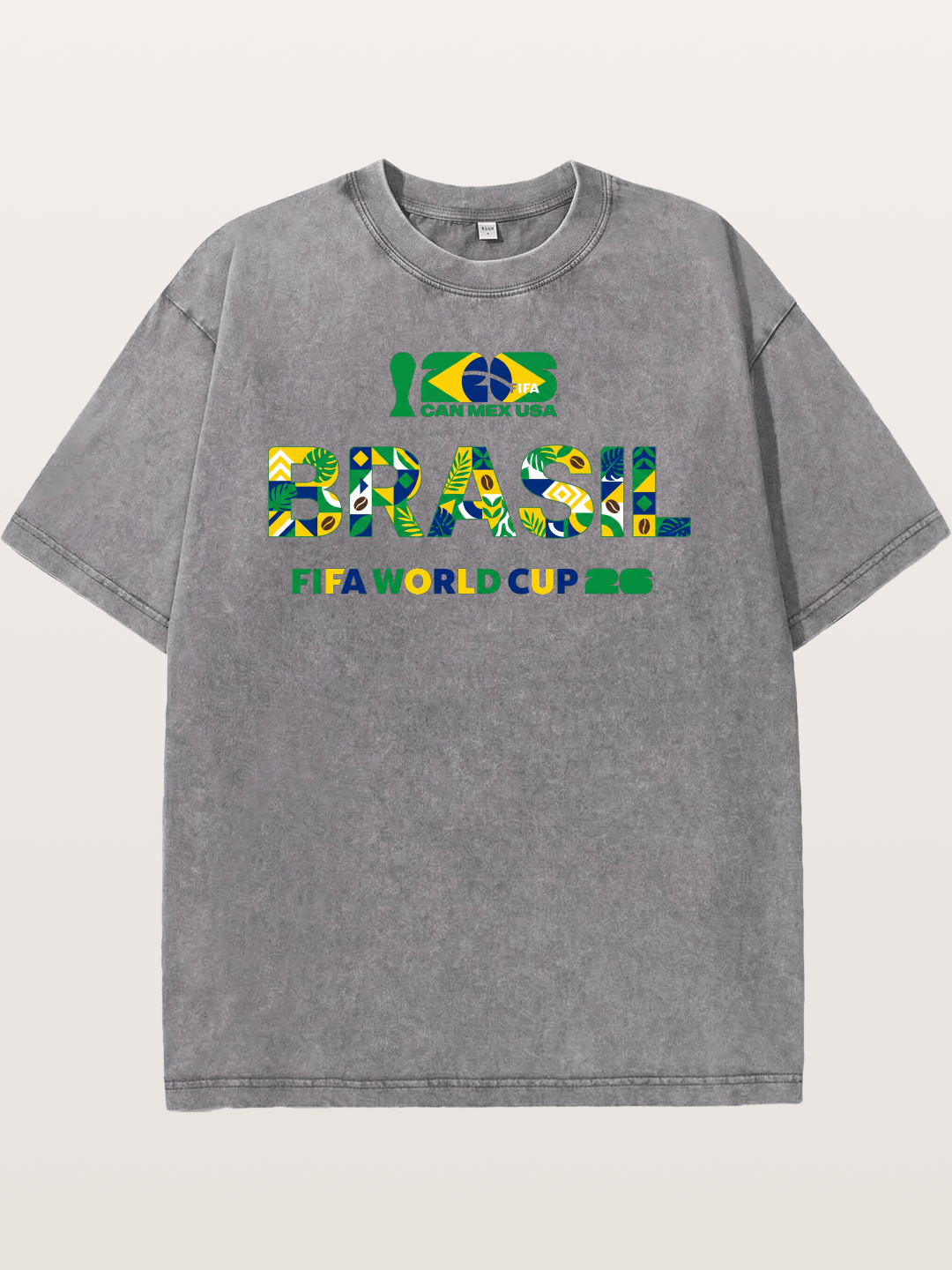 Brasil 2026 Tropical Graphic Washed T-shirt