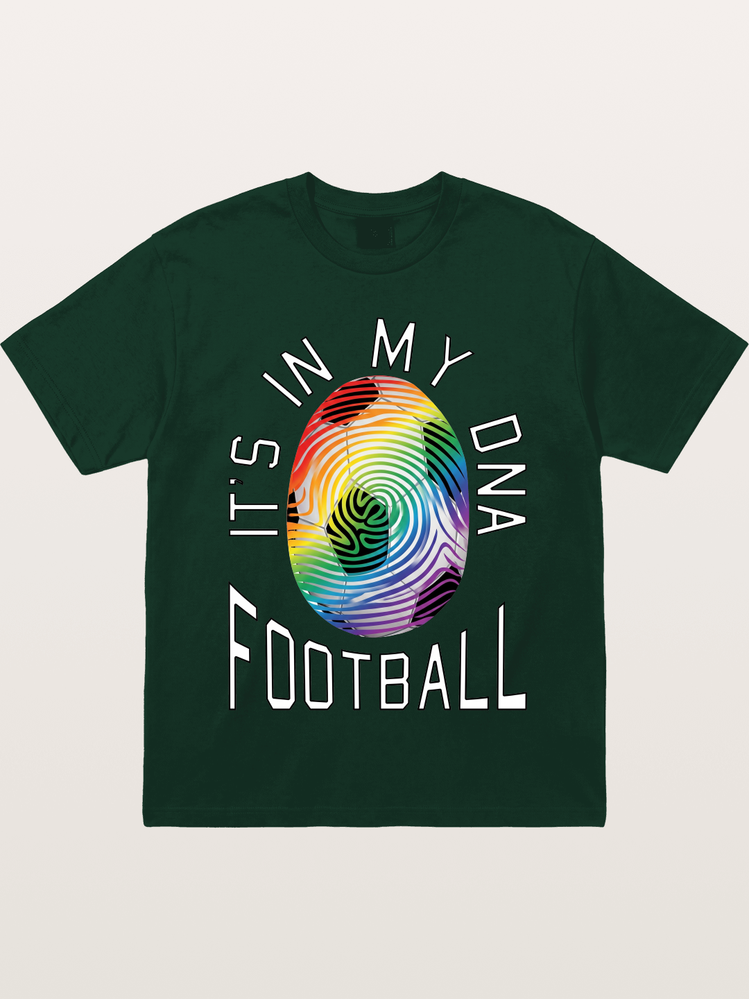 Football DNA Rainbow Print Gildan T-shirt