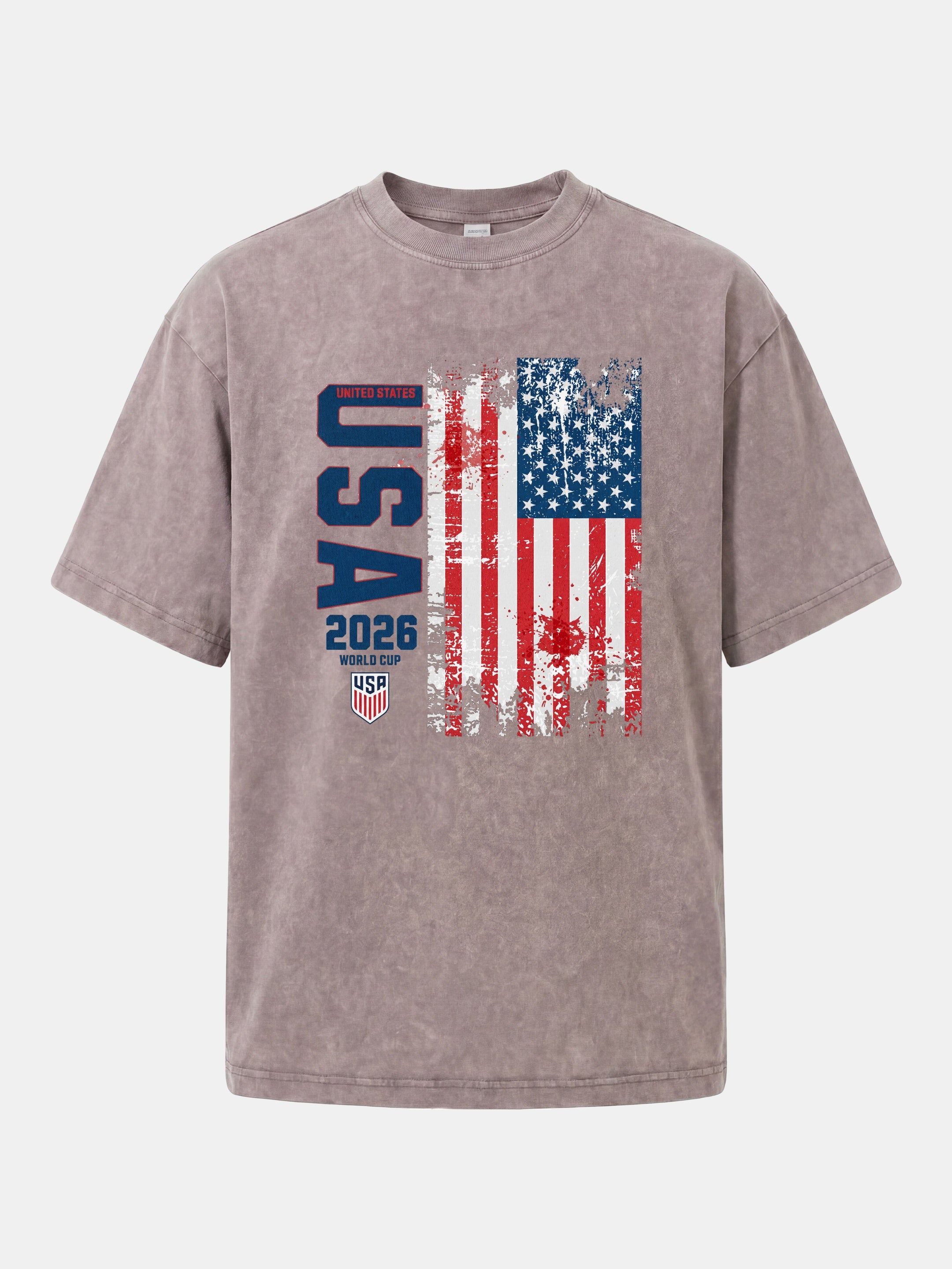 USA 2026 World Cup Grunge Print Washed T-shirt