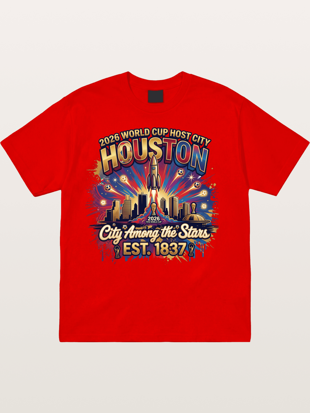 Houston 2026 Host City Art Cotton T-shirt