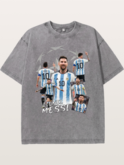 Lionel Messi Career Tribute Washed T-shirt