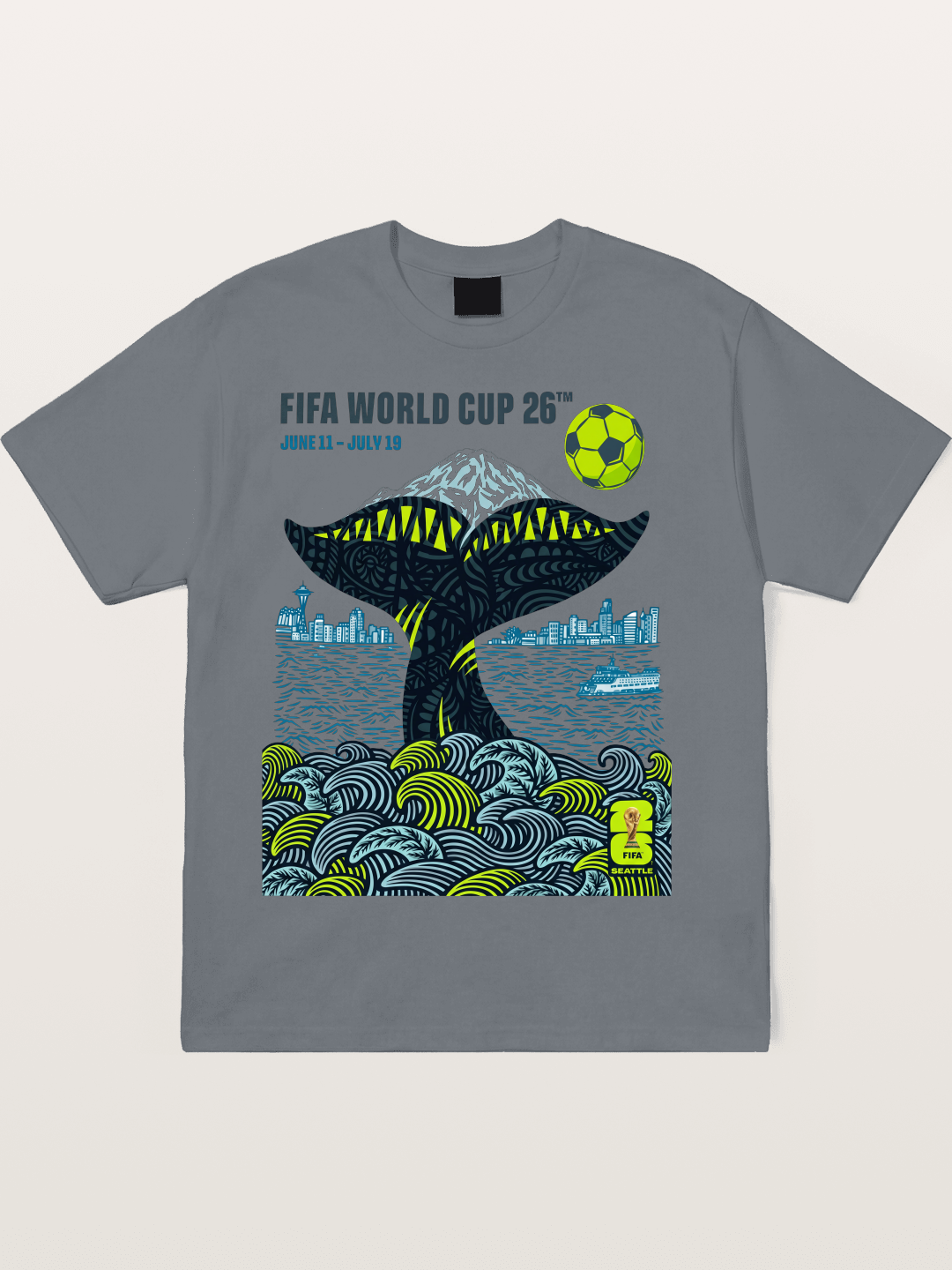 Vancouver 2026 WC Orca Tail Art Cotton T-shirt