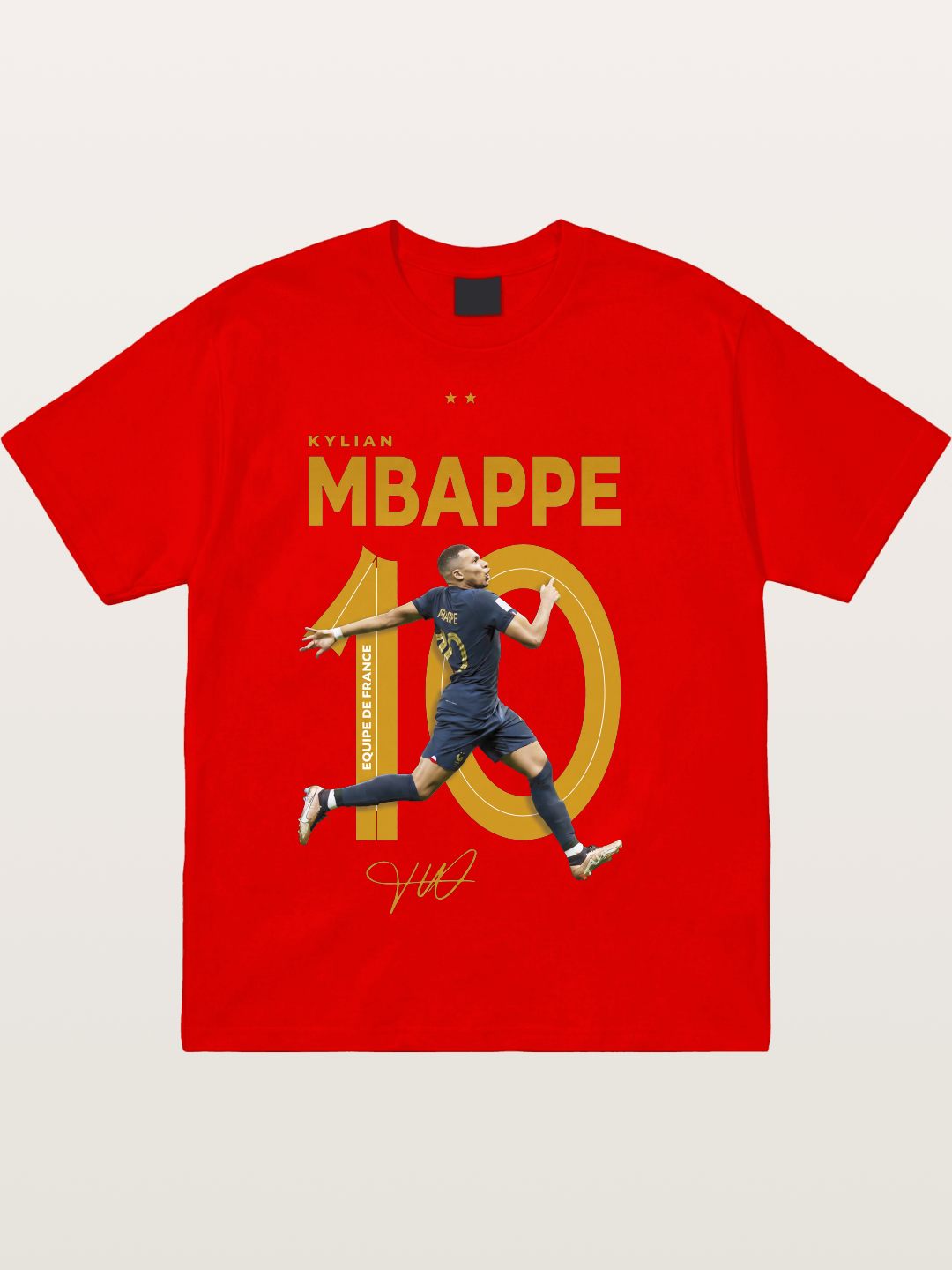 Mbappe France Number 10 Art Cotton T-shirt