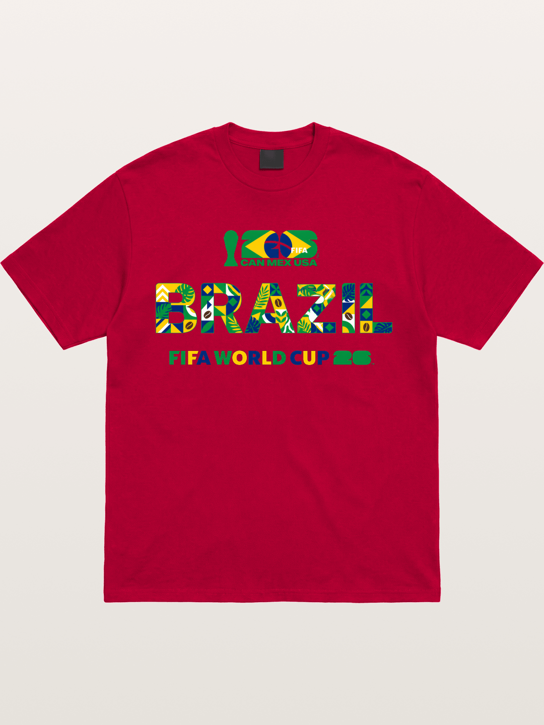 Brazil 2026 Floral Pattern Art Gildan T-shirt