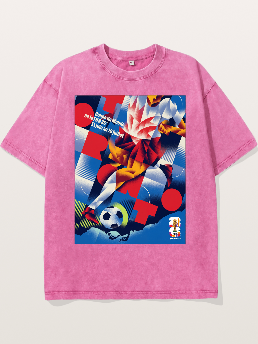 Canada WC 2026 Soccer Player Abstract Washed T-shirt