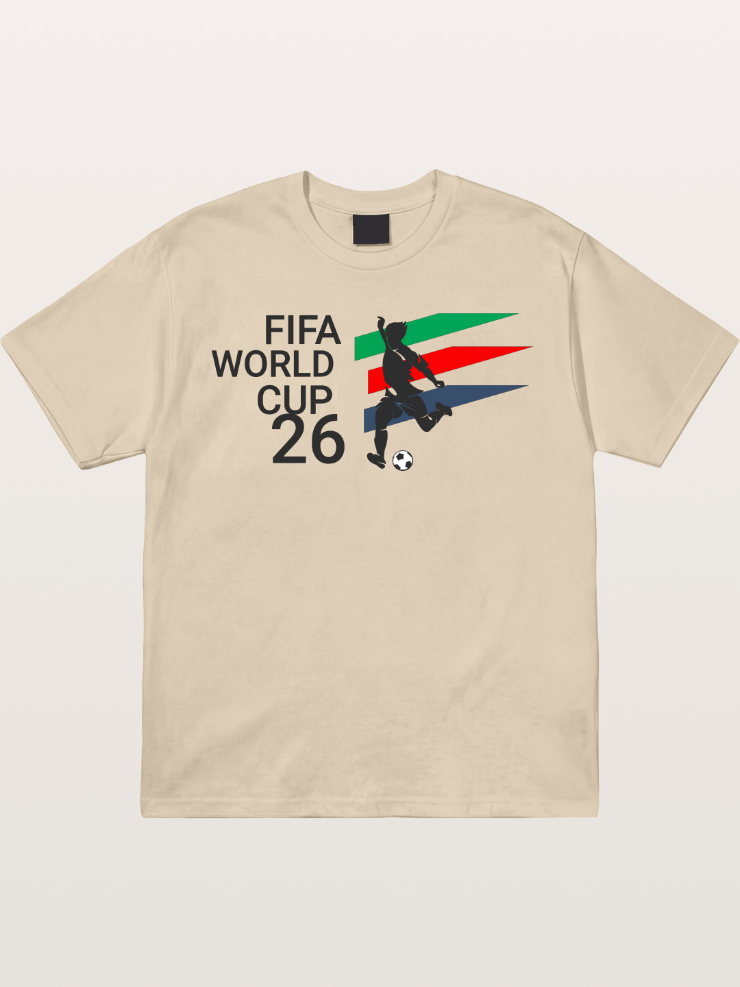 2026 WC Soccer Player Color Stripes Gildan T-shirt