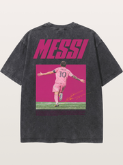 Messi Inter Miami Pink Kit Washed T-shirt