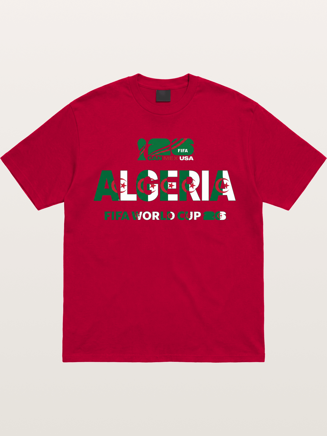Algeria 2026 Flag Motif Art Gildan T-shirt