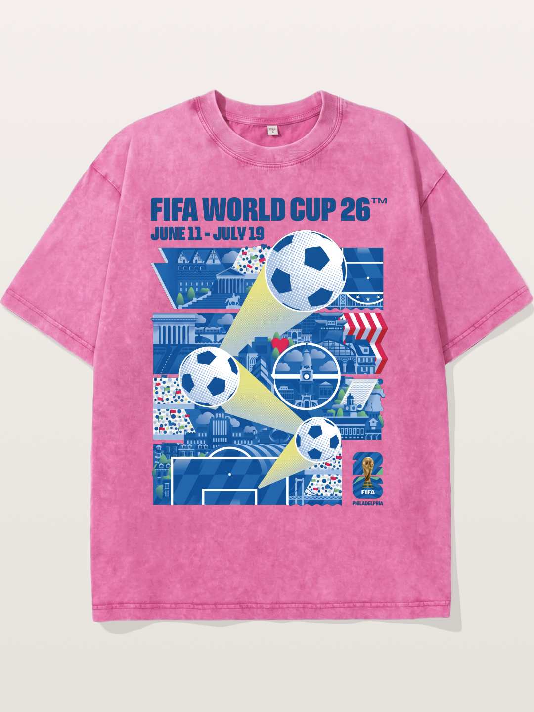2026 WC Schedule & Landmarks Washed T-shirt