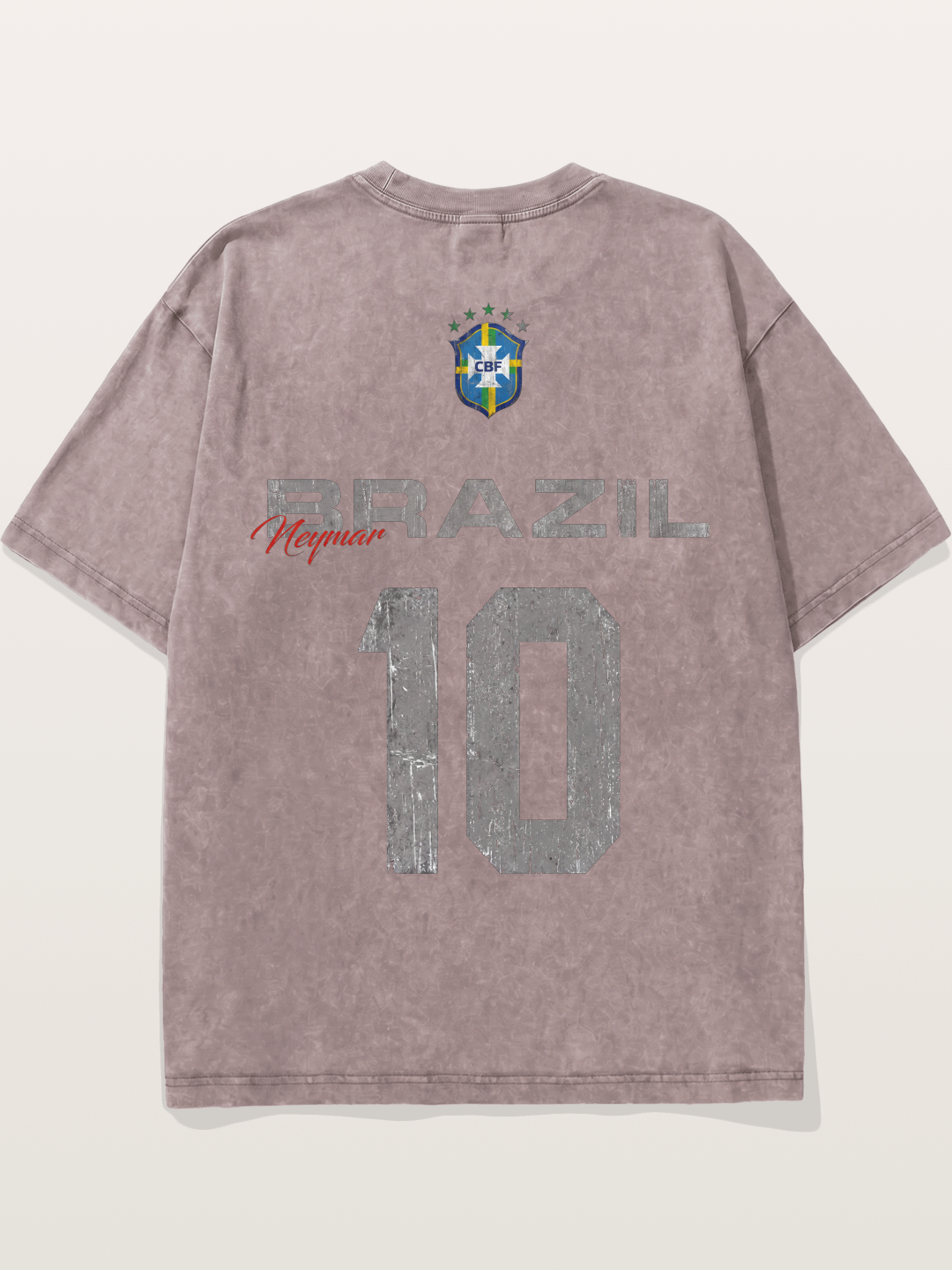 Brazil Neymar 10 Vintage Washed T-shirt