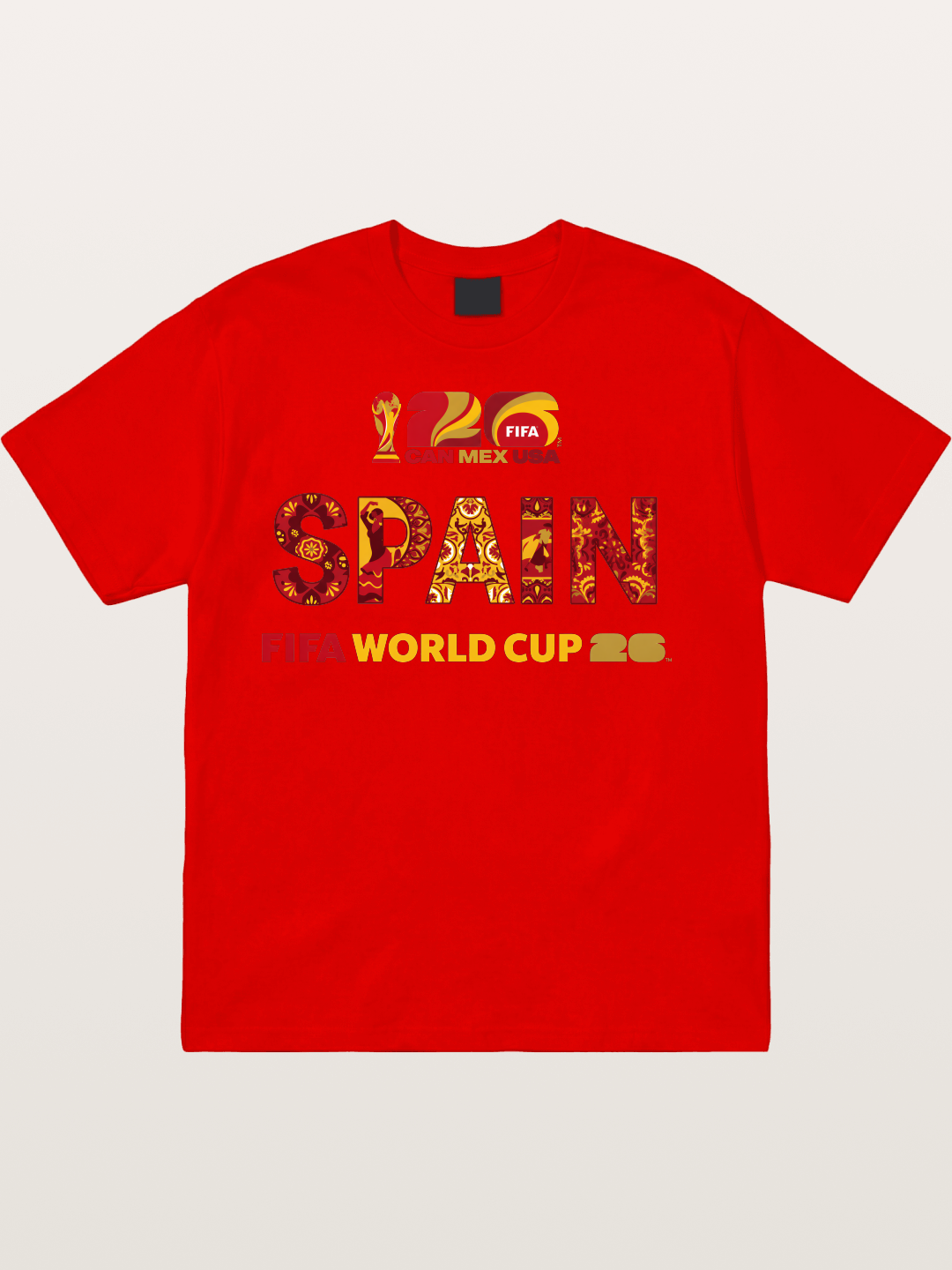 Spain 2026 Cultural Ornament Print Cotton T-shirt