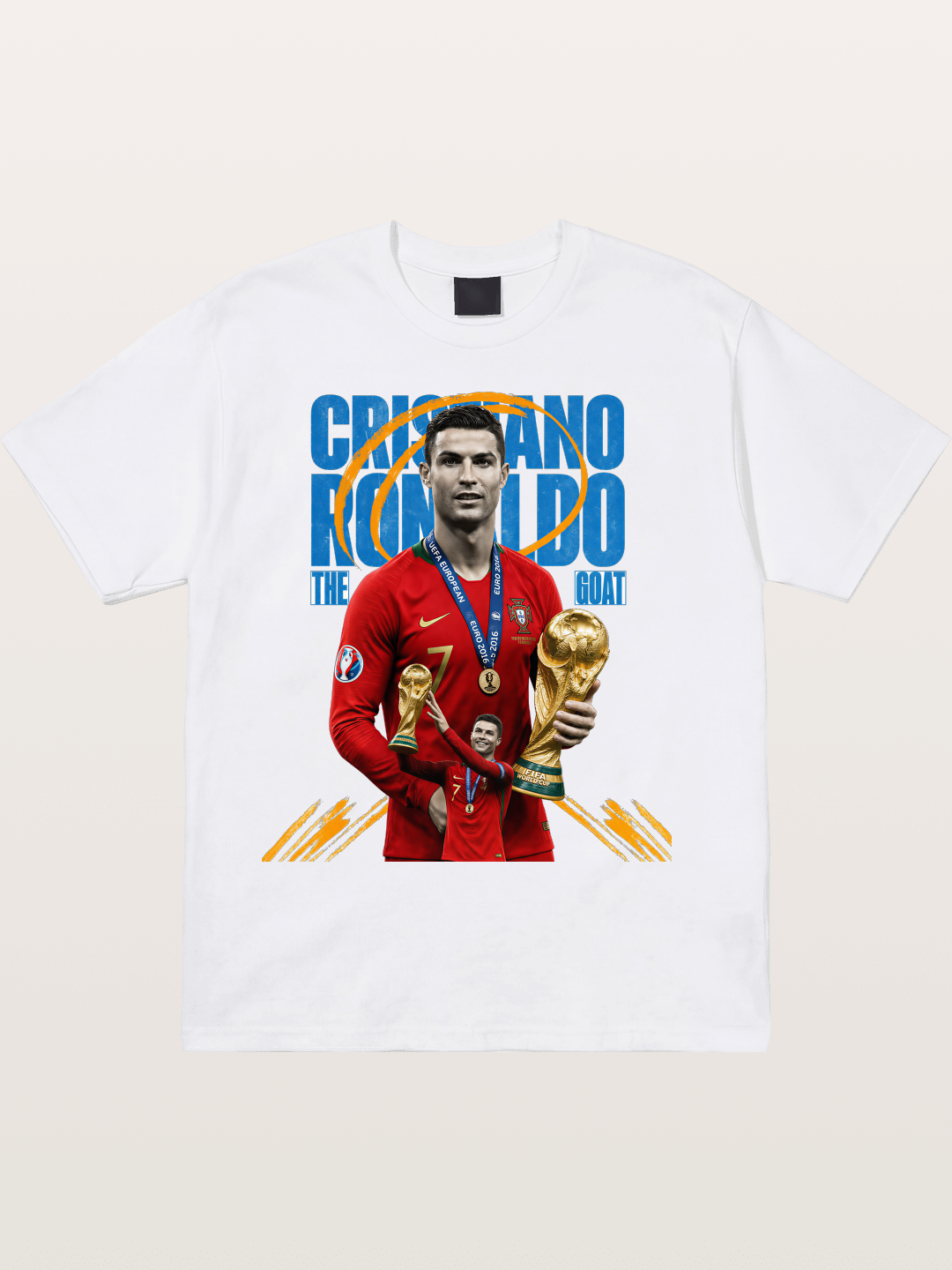 CR7 Portugal WC Trophy Art Cotton T-shirt