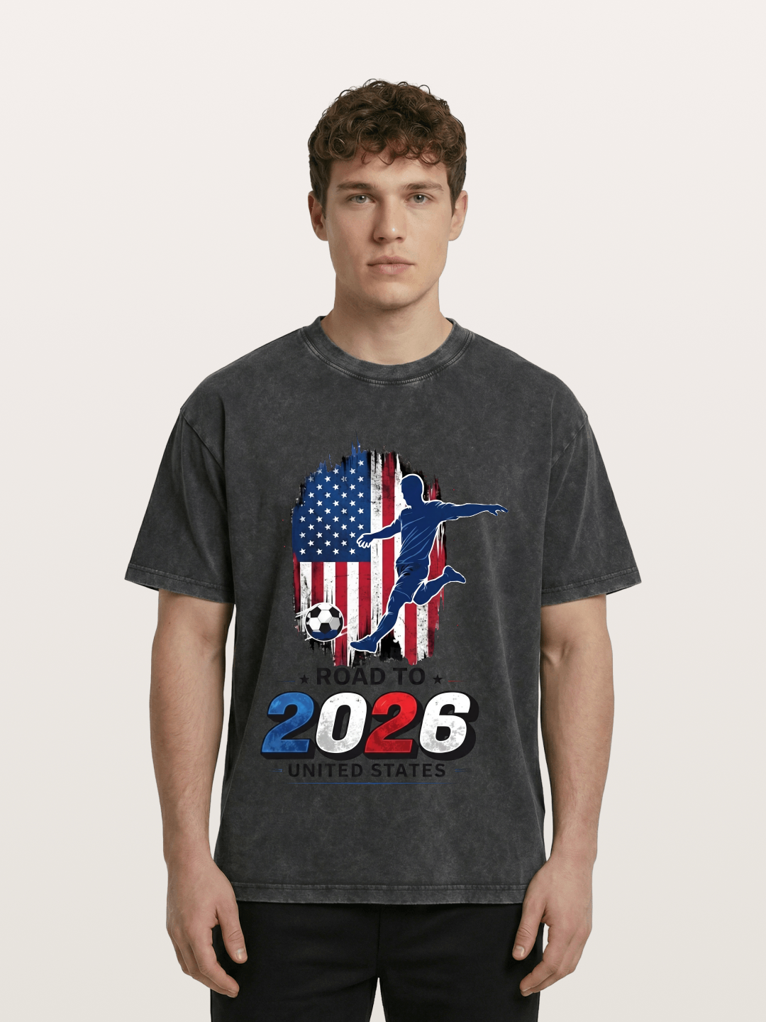 Road to 2026 USA Soccer Player Washed T-shirt