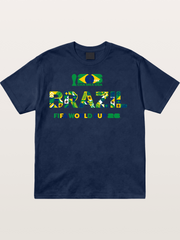 Brazil 2026 Floral Pattern Art Cotton T-shirt