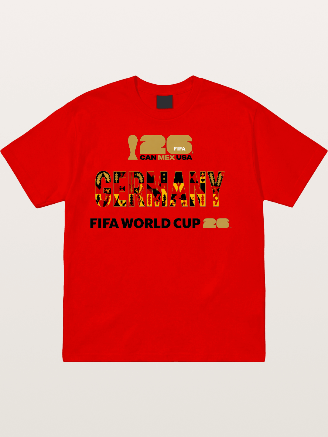 Germany 2026 World Cup Typo Cotton T-shirt
