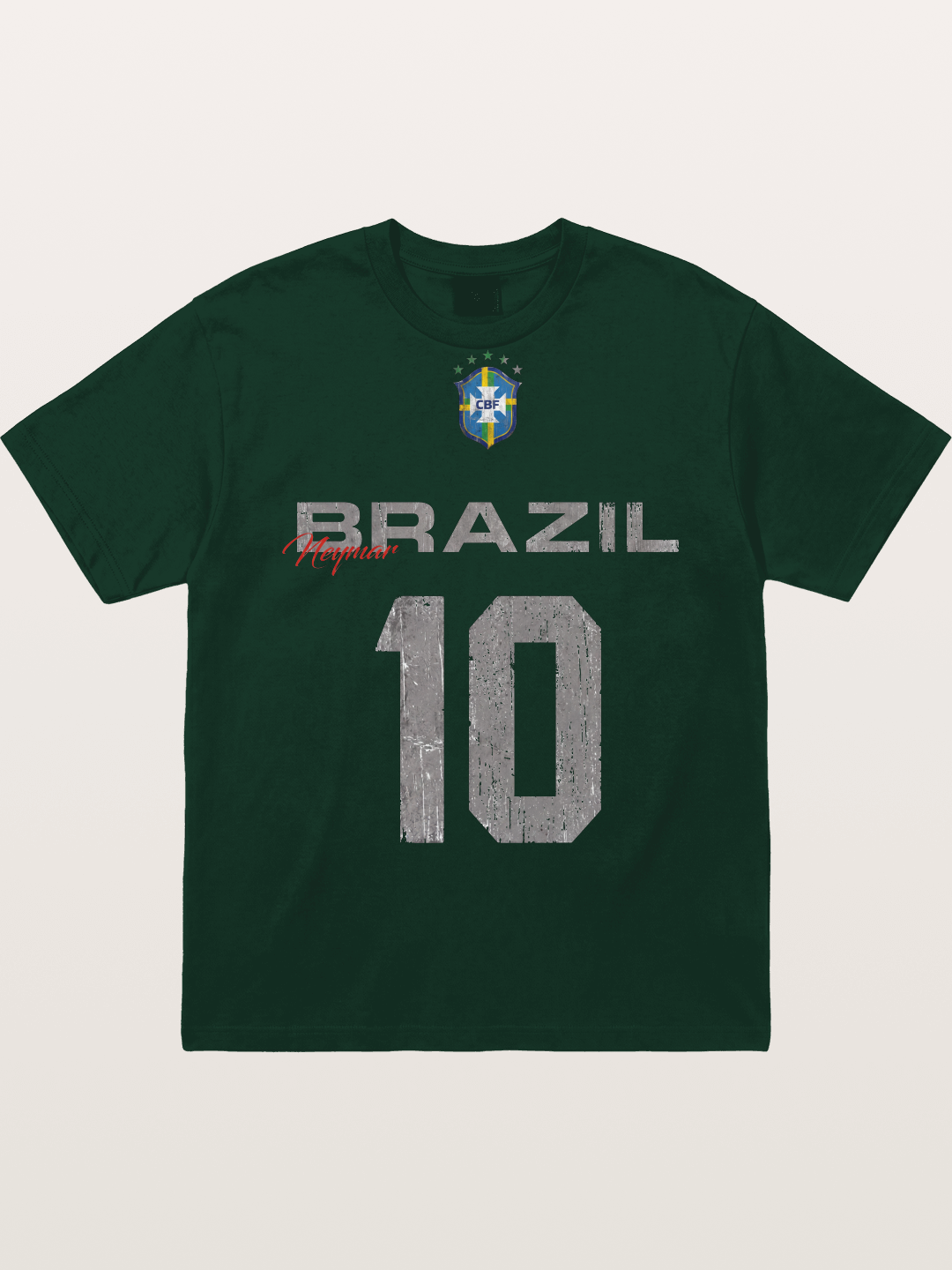Brazil Neymar 10 Vintage Gildan T-shirt