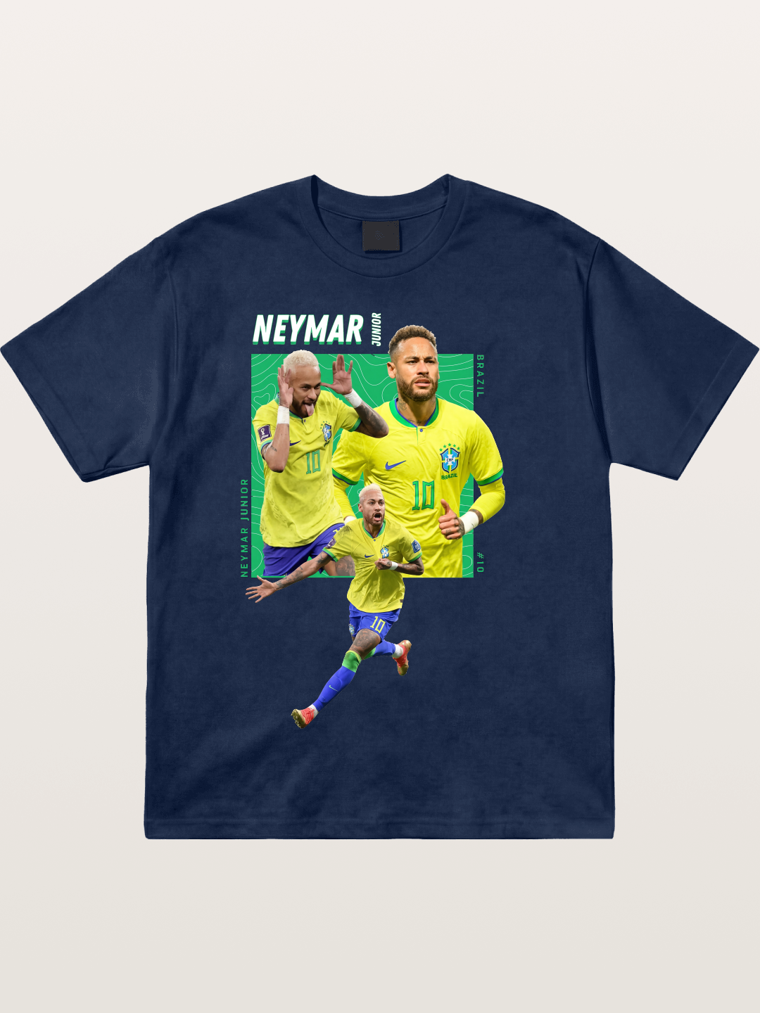 Neymar Collage Brazil Poster Cotton T-shirt