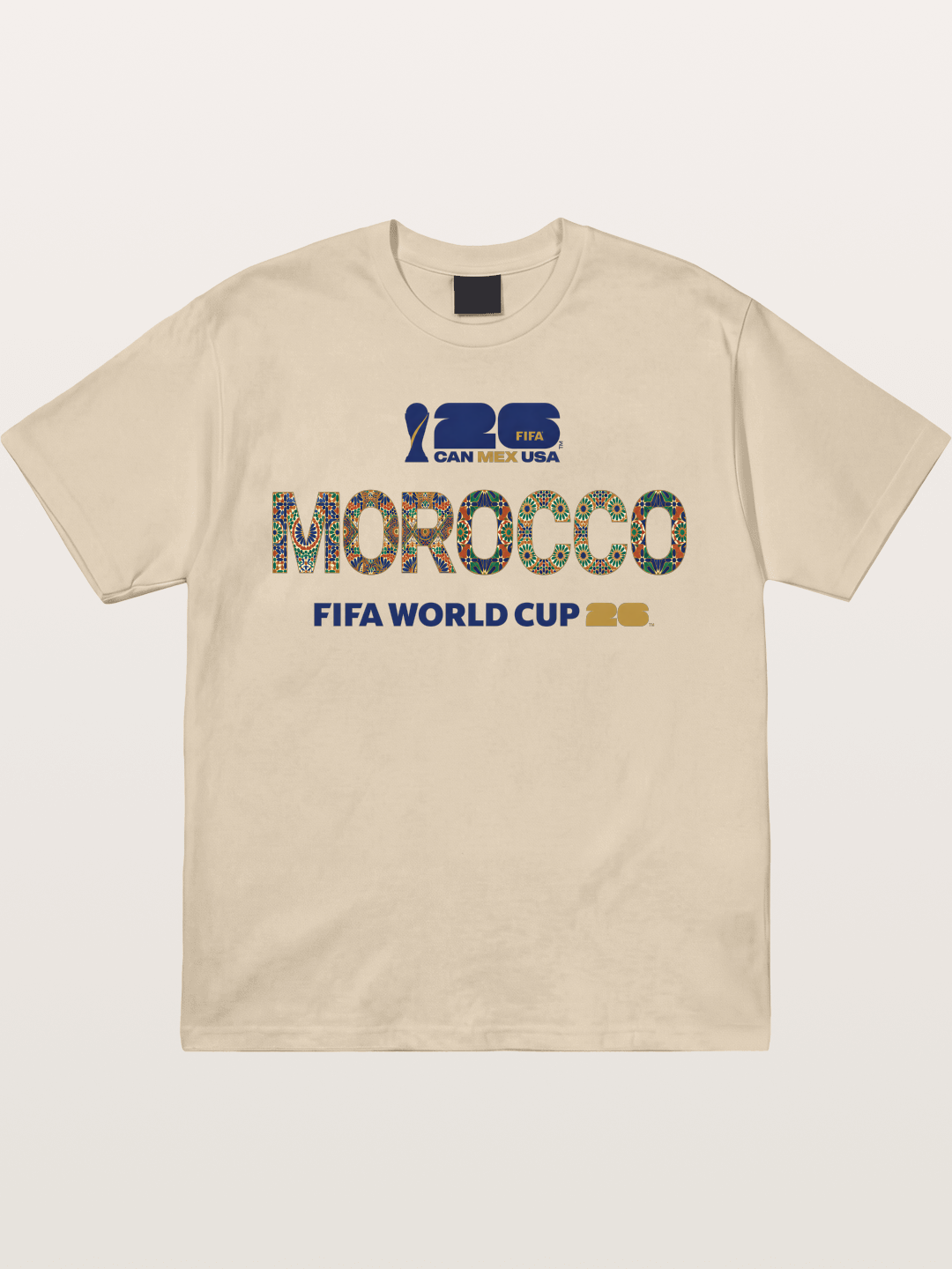 Morocco 2026 Mosaic Typography Gildan T-shirt