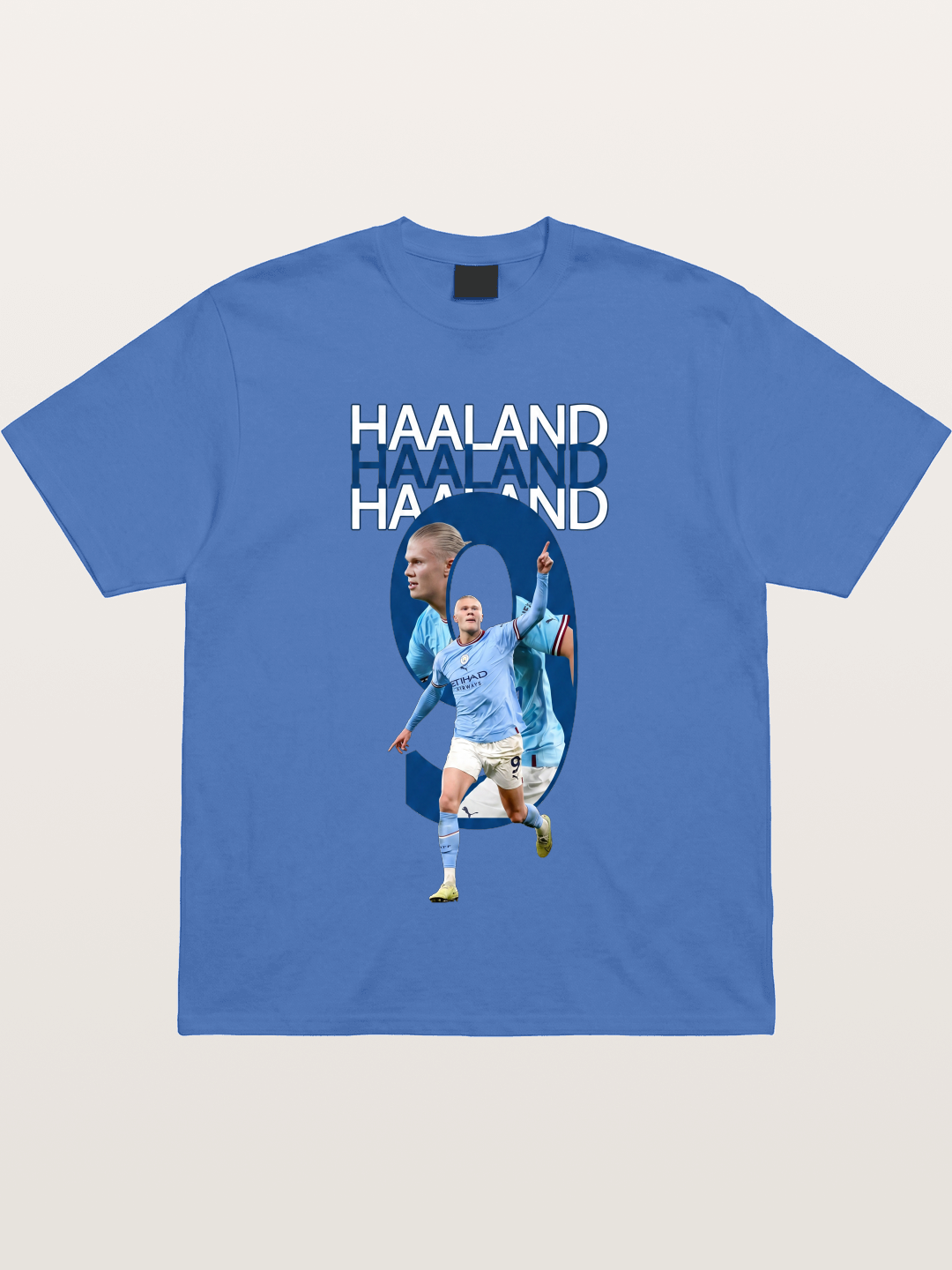 Haaland Man City Number 9 Art Gildan T-shirt