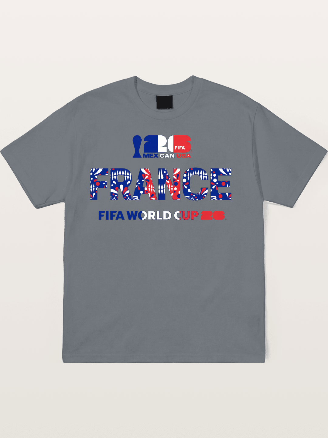2026 World Cup France Pattern Graphic Cotton T-shirt