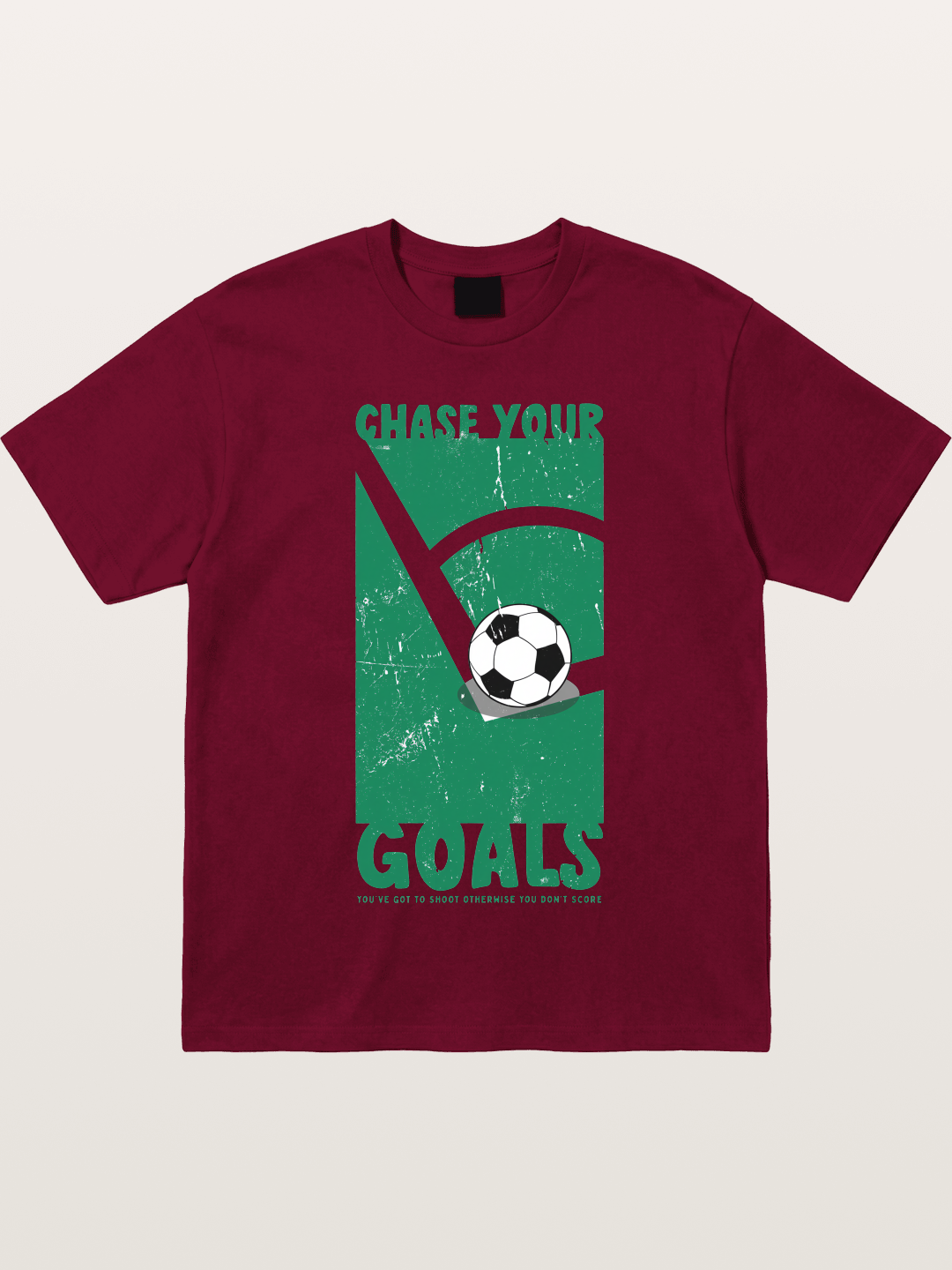 Chase Your Goals Green Poster Gildan T-shirt