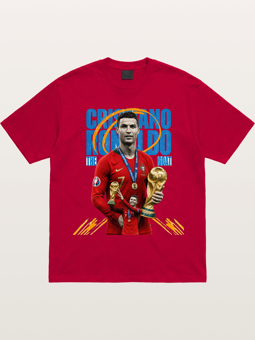 CR7 Portugal WC Trophy Art Gildan T-shirt