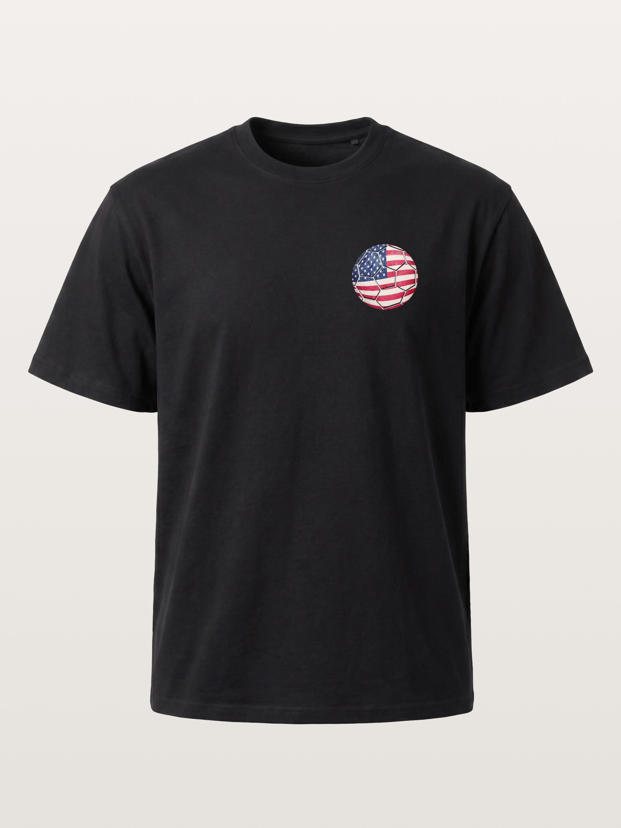 USA Flag Soccer Ball Art Gildan T-shirt