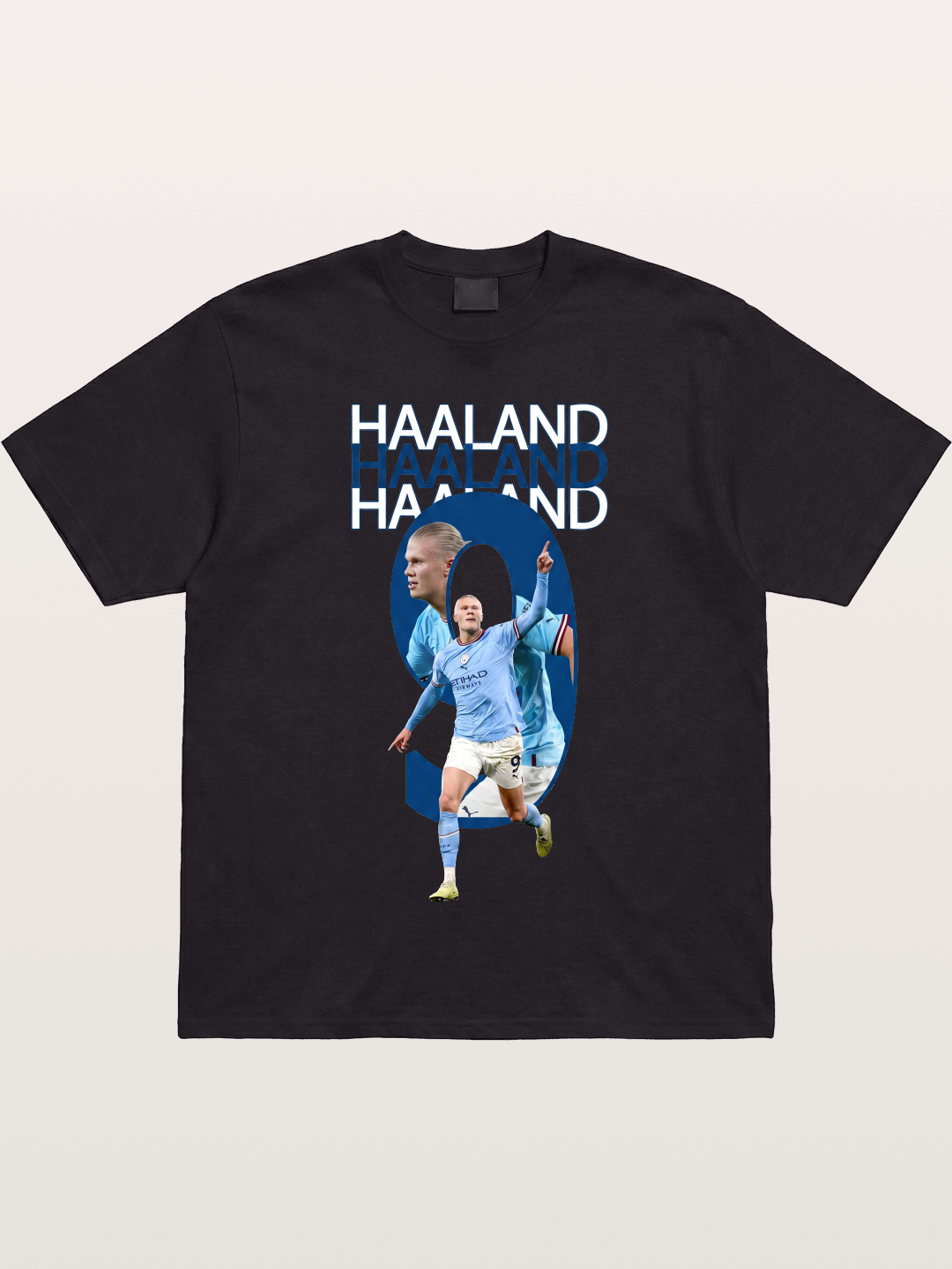 Haaland Man City Number 9 Art Gildan T-shirt