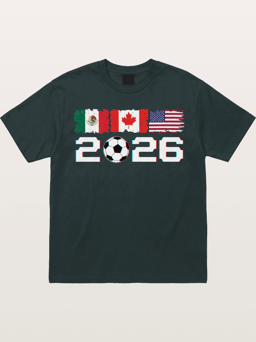 2026 WC USA Mexico Canada Flags Gildan T-shirt
