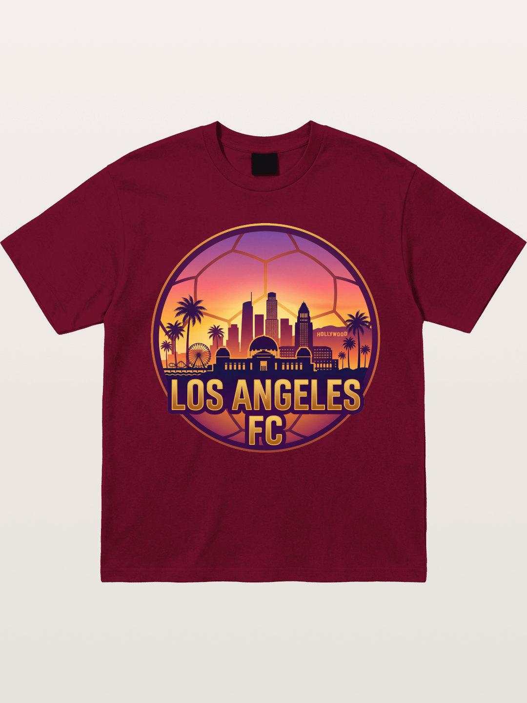 LA FC Sunset City Skyline Gildan T-shirt