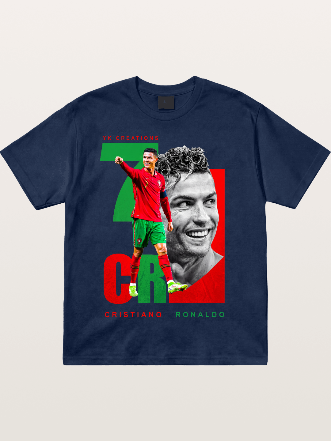 Ronaldo Portugal Dual Montage Cotton T-shirt