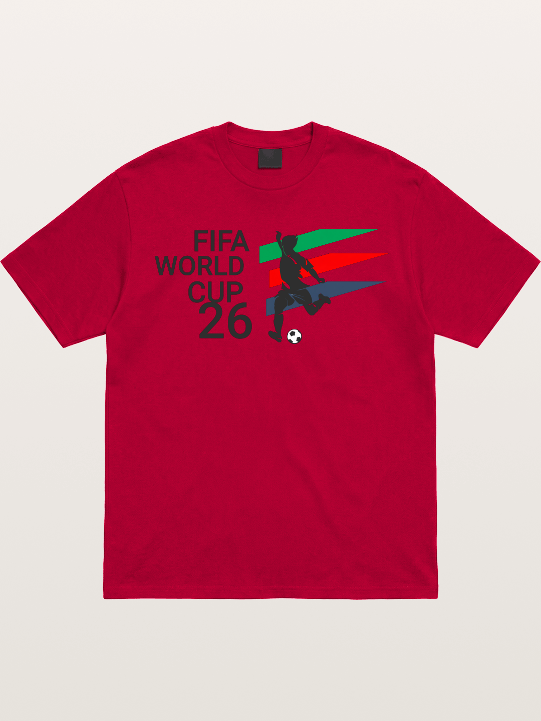 2026 WC Soccer Player Color Stripes Gildan T-shirt