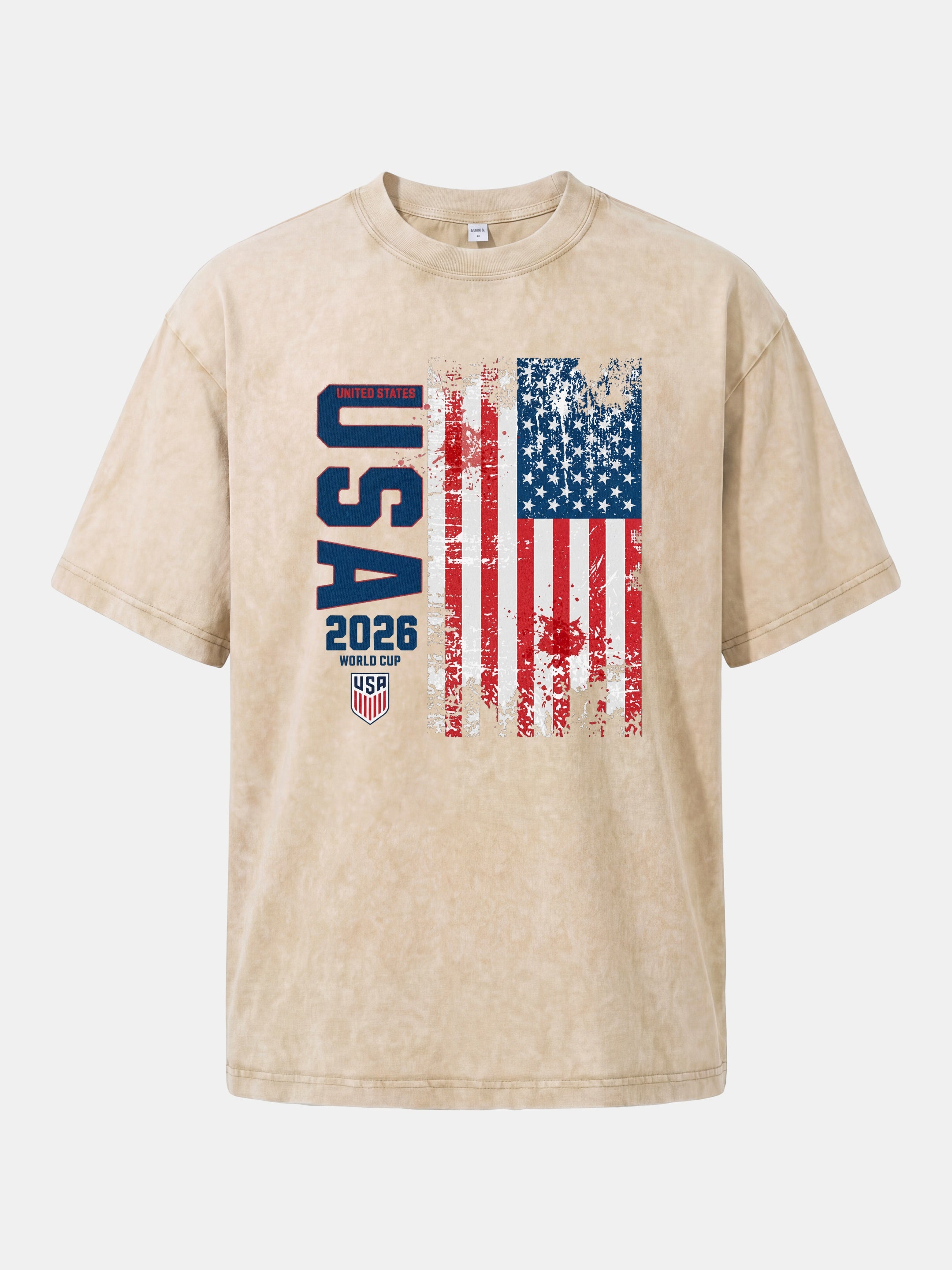USA 2026 World Cup Grunge Print Washed T-shirt