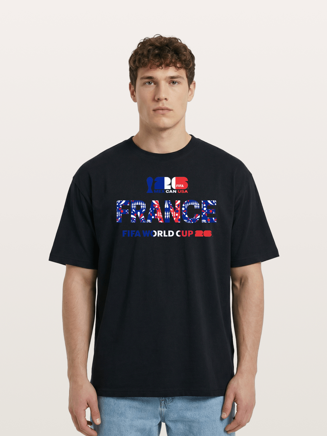 2026 World Cup France Pattern Graphic Cotton T-shirt