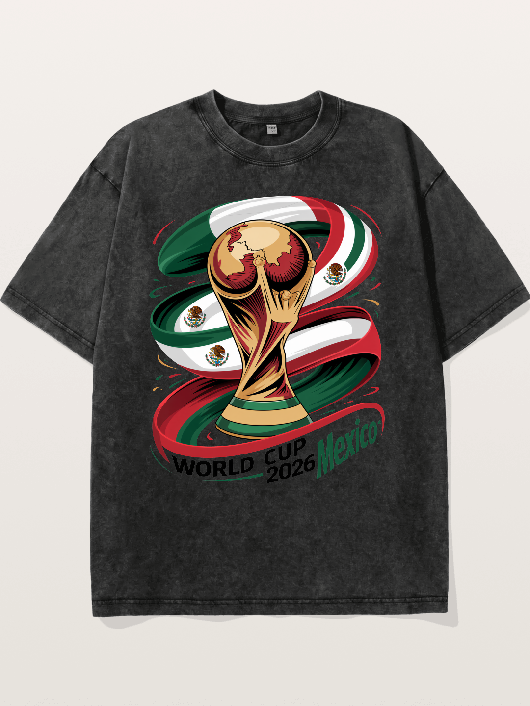 2026 Mexico WC Trophy Art Washed T-shirt