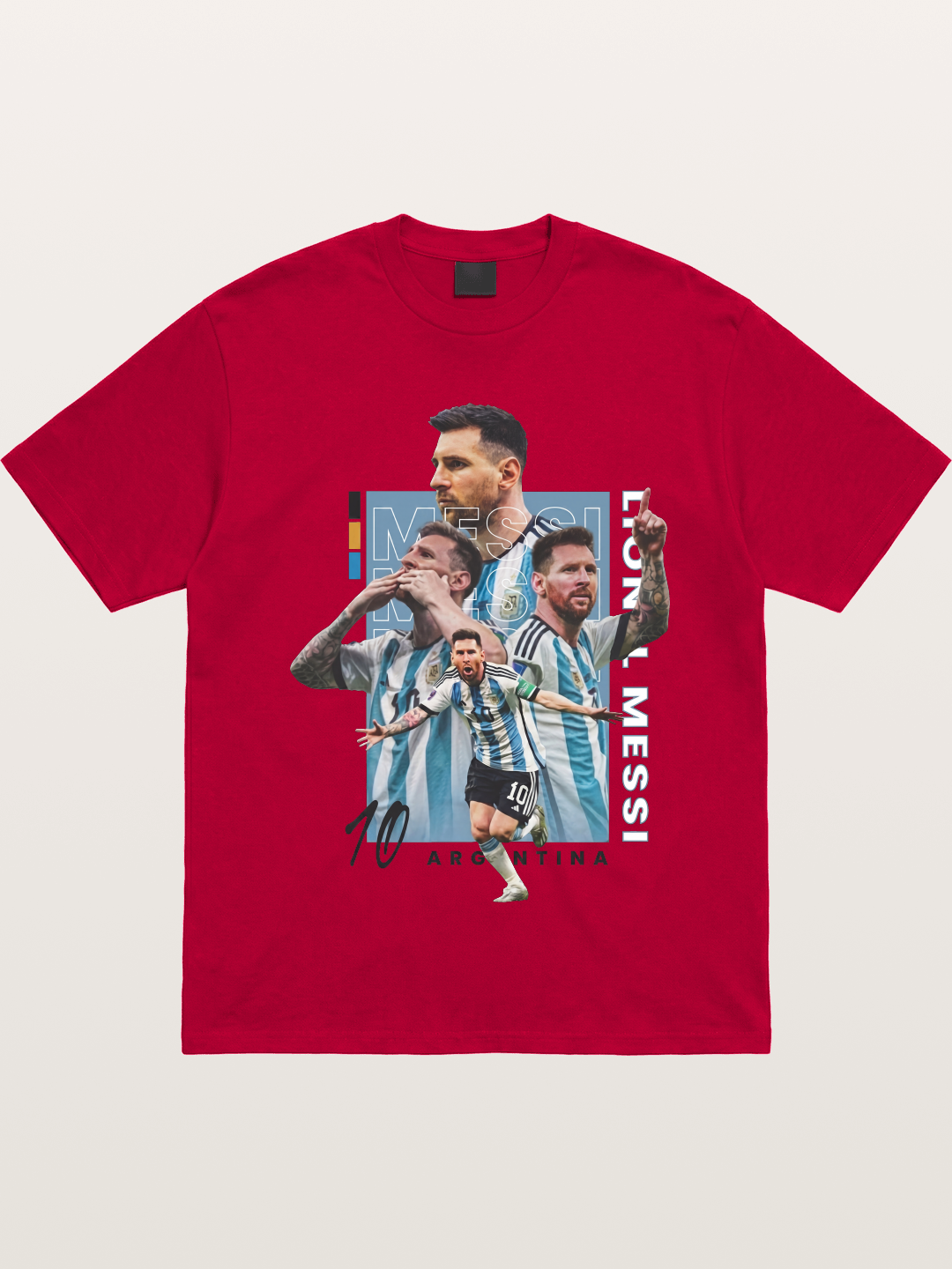 Messi Argentina Layered Collage Gildan T-shirt