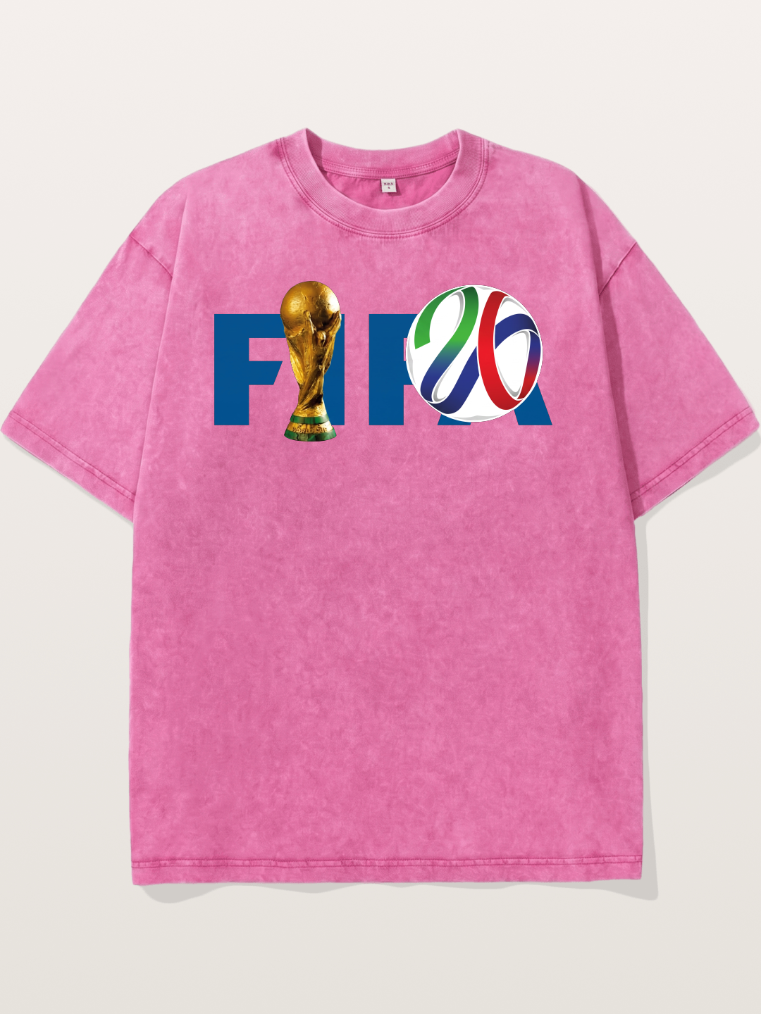 2026 WC Trophy and Color Ring Design Washed T-shirt