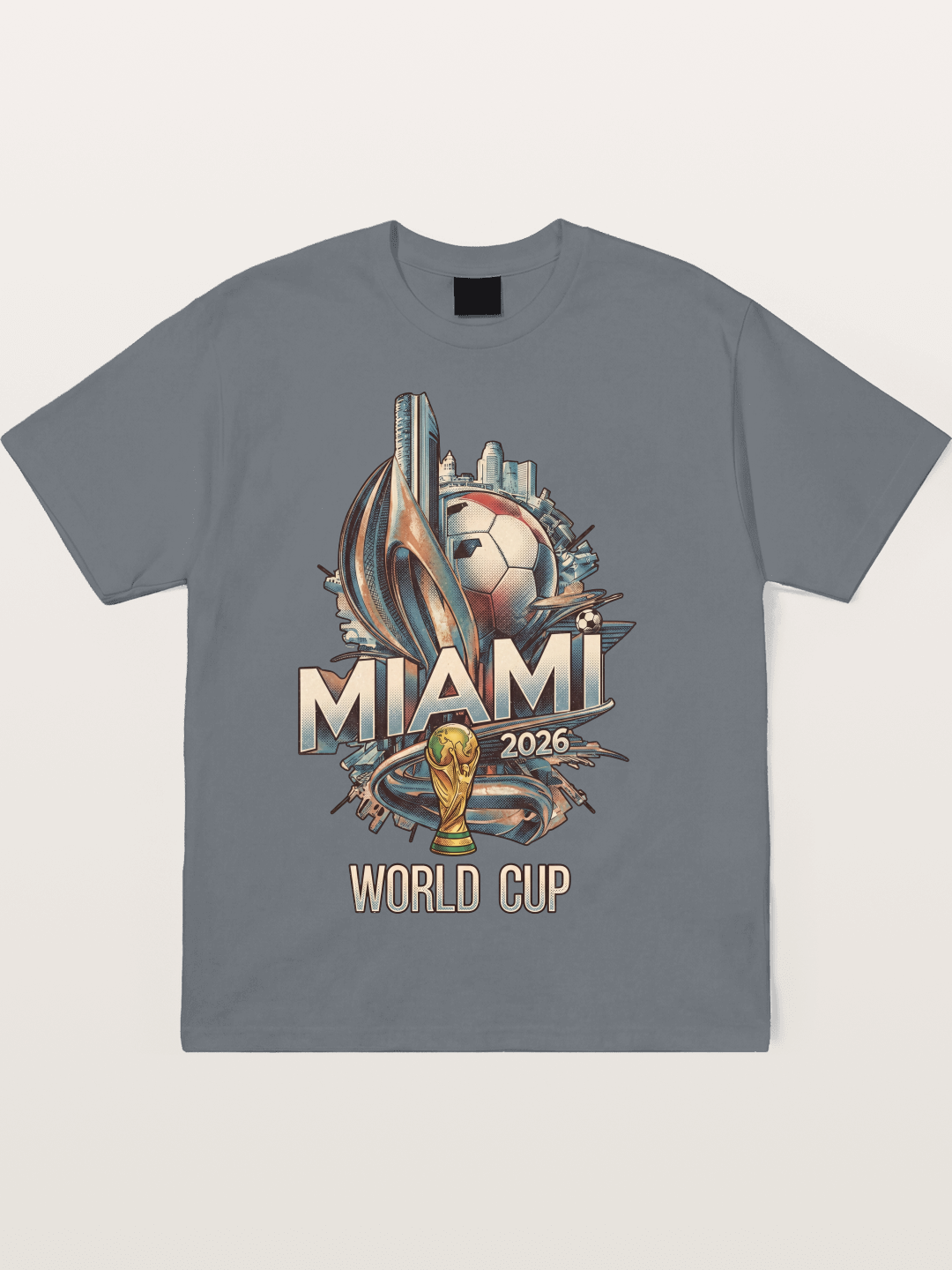Miami World Cup 2026 Emblem Cotton T-shirt