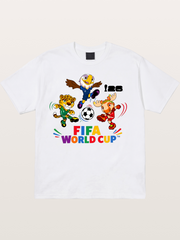 FIFA World Cup Mascots Print Cotton T-shirt