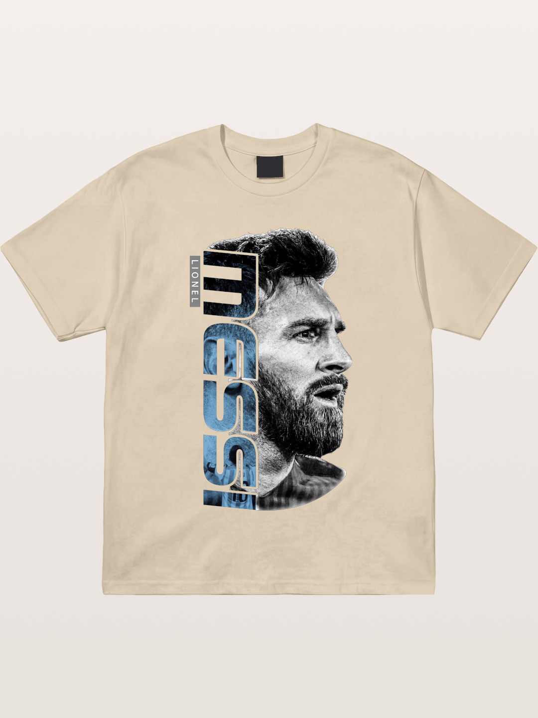 Messi Vertical Typography Art Gildan T-shirt