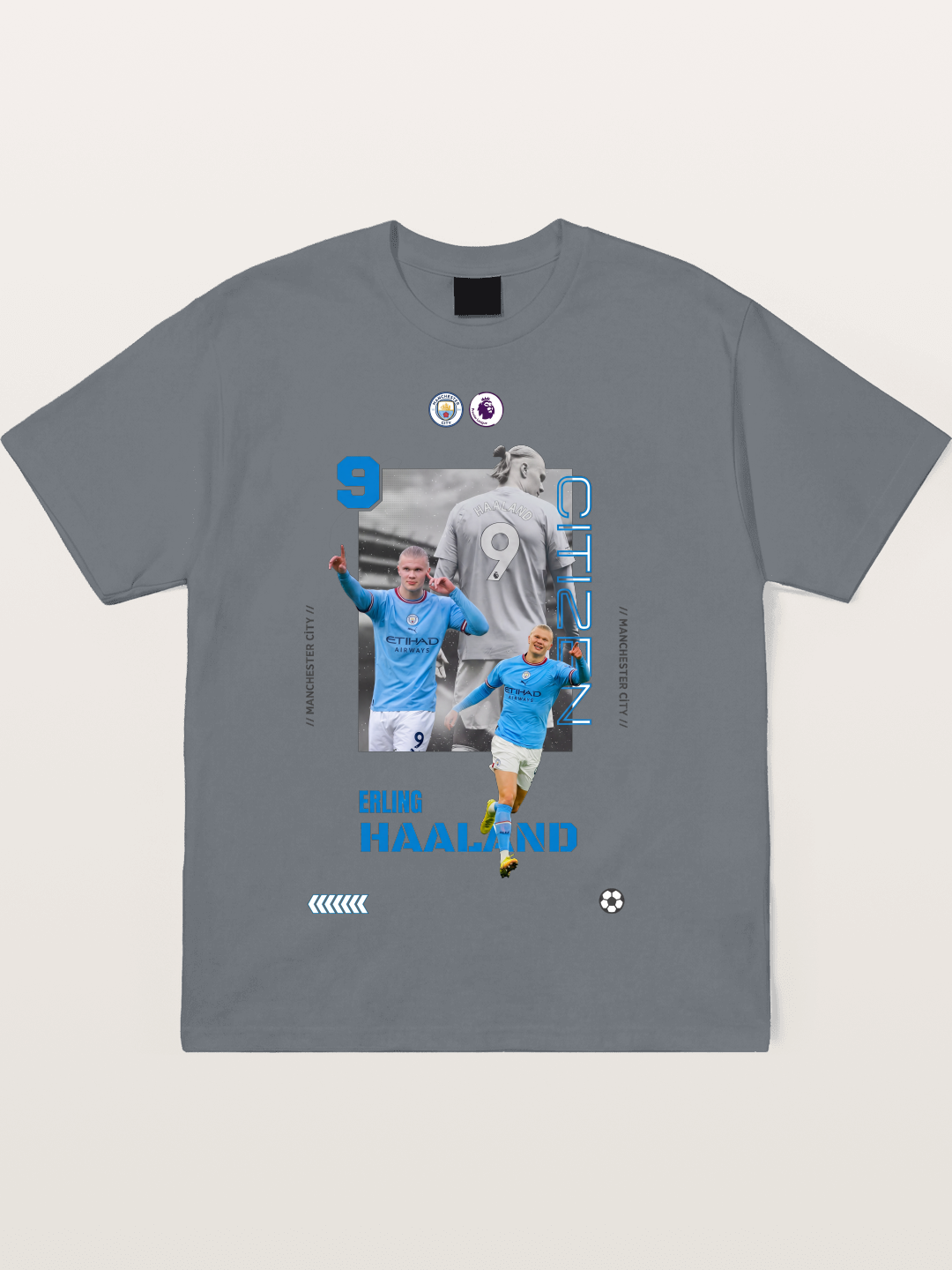 Haaland City Montage Print Cotton T-shirt