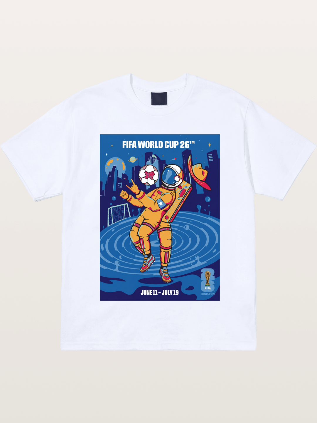 WC 2026 Astronaut Soccer Player Gildan T-shirt